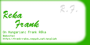 reka frank business card