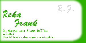 reka frank business card